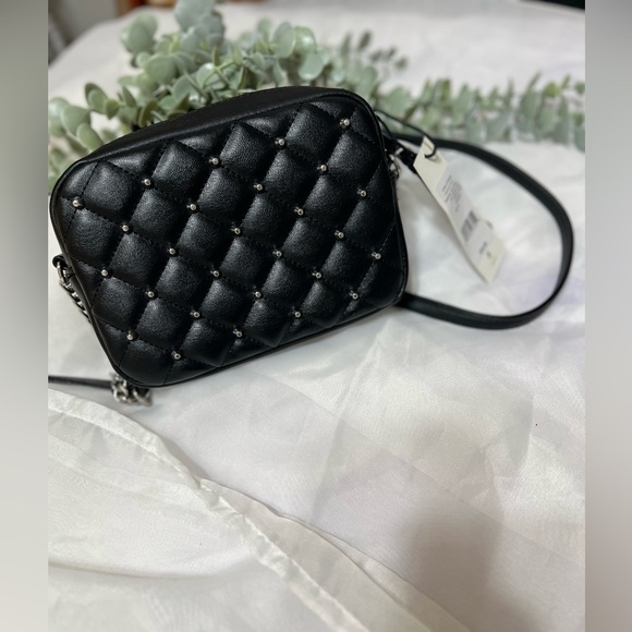 Rebecca Minkoff Handbags - NWT Rebecca Minkoff Diamond Quilt Studded Top Zip Crossbody Camera Bag Purse